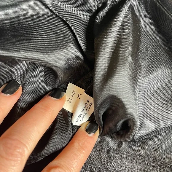 Saks Fifth Avenue black leather pencil skirt 12 - Picture 5 of 6